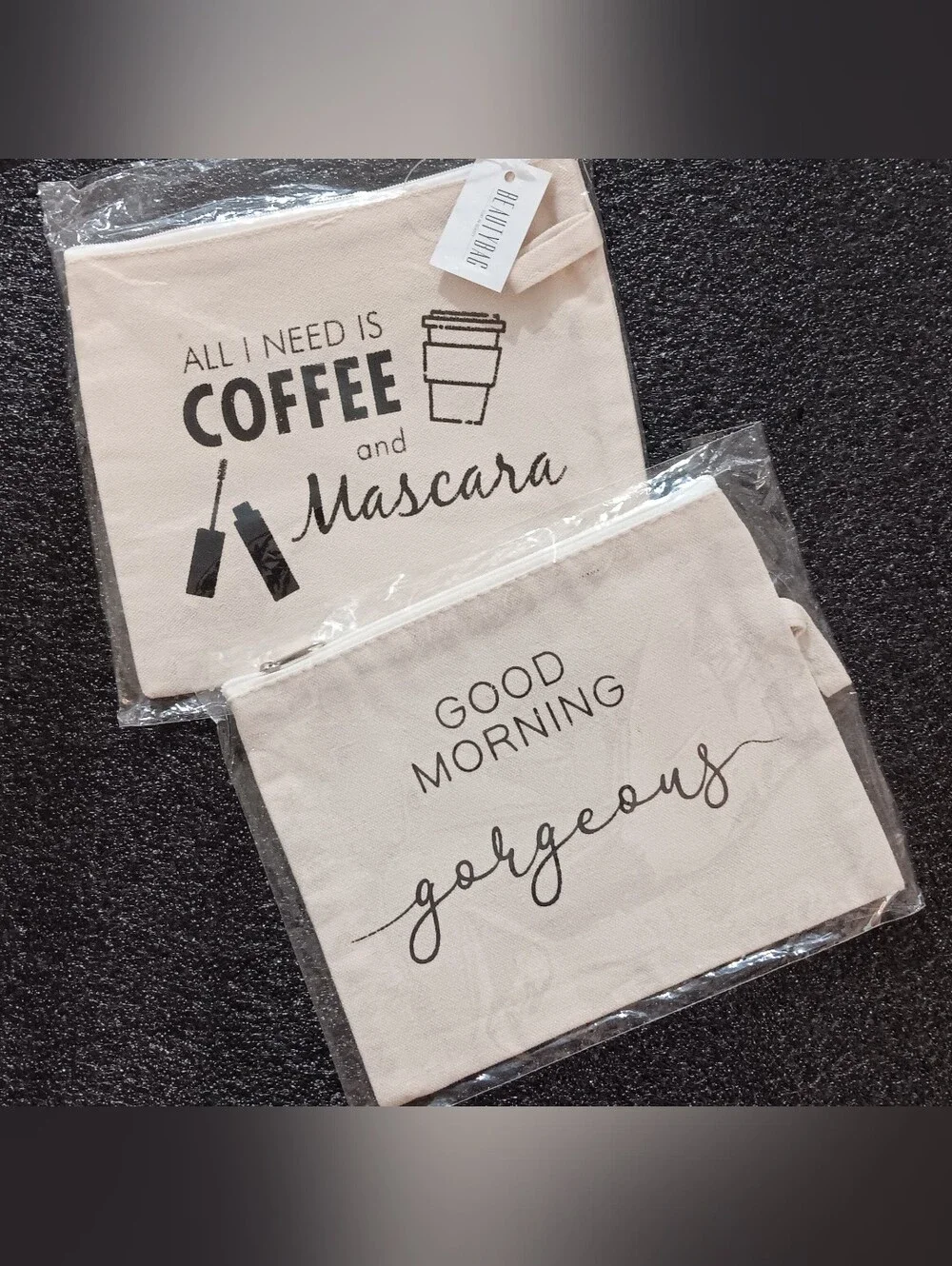 2 Canvas Makeup Bags (NWT)